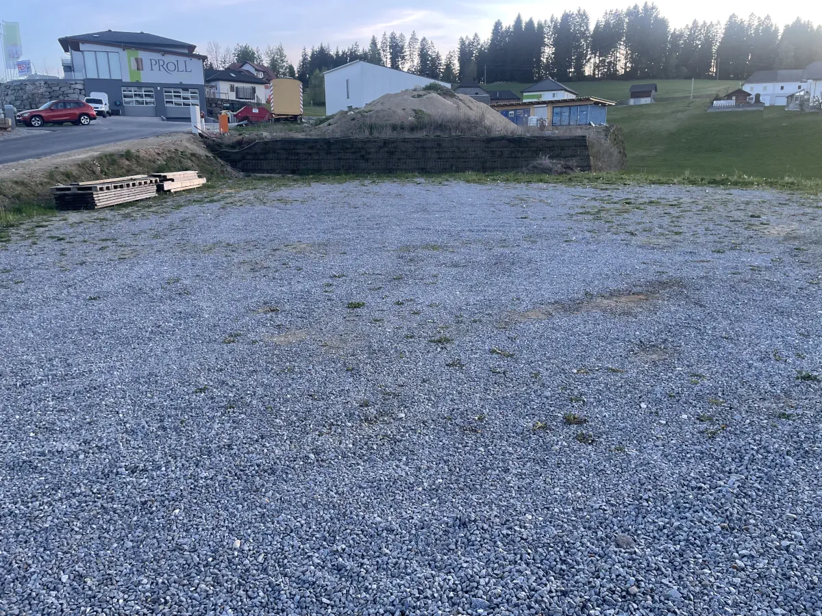 Umbaufortschritt der Gewerbefläche im Betriebsbaugebiet an der B38 - Mai 2026